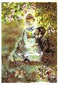 kettecskn, Renoir nyomn, 30x24 cm, akvarell papron, akrillal